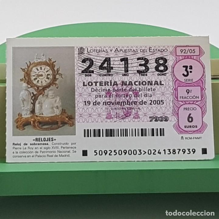 Loterie Nationale: LOTER&Iacute;A NACIONAL, SORTEO 92/05, 19 NOVIEMBRE 2005, RELOJ SOBREMESA, PIERRE LE ROY, N&ordm; 24138