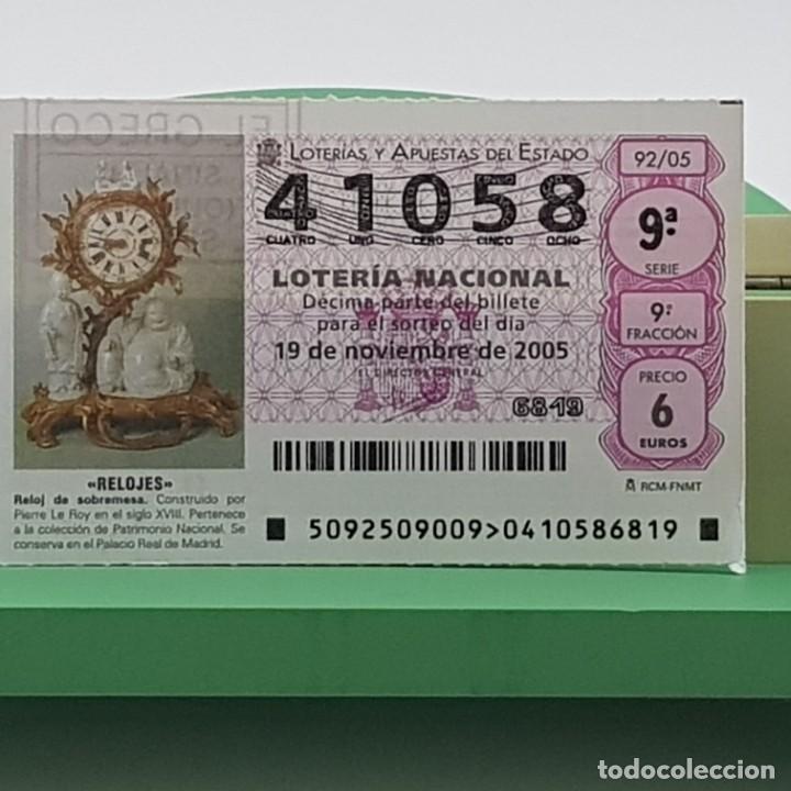 Loterie Nationale: LOTER&Iacute;A NACIONAL, SORTEO 92/05, 19 NOVIEMBRE 2005, RELOJ SOBREMESA, PIERRE LE ROY, N&ordm; 41058