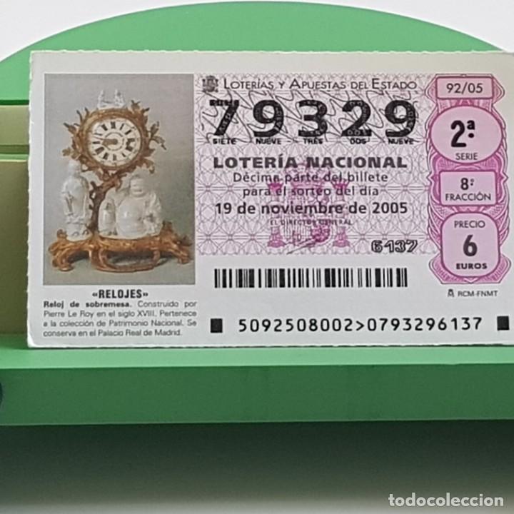 Loterie Nationale: LOTER&Iacute;A NACIONAL, SORTEO 92/05, 19 NOVIEMBRE 2005, RELOJ SOBREMESA, PIERRE LE ROY, N&ordm; 79329