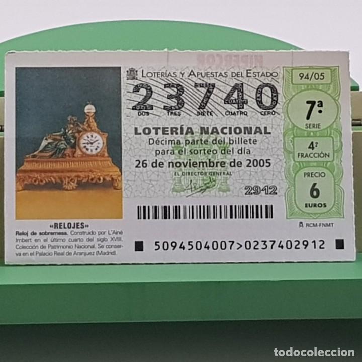 Loterie Nationale: LOTER&Iacute;A NACIONAL, SORTEO 94/05, 26 NOVIEMBRE 2005, RELOJ SOBREMESA, L'AIN&Eacute; IMBERT, N&ordm; 23740