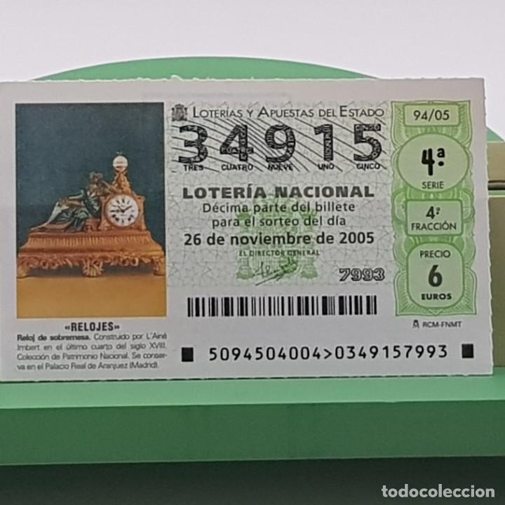 Loterie Nationale: LOTER&Iacute;A NACIONAL, SORTEO 94/05, 26 NOVIEMBRE 2005, RELOJ SOBREMESA, L'AIN&Eacute; IMBERT, N&ordm; 34915