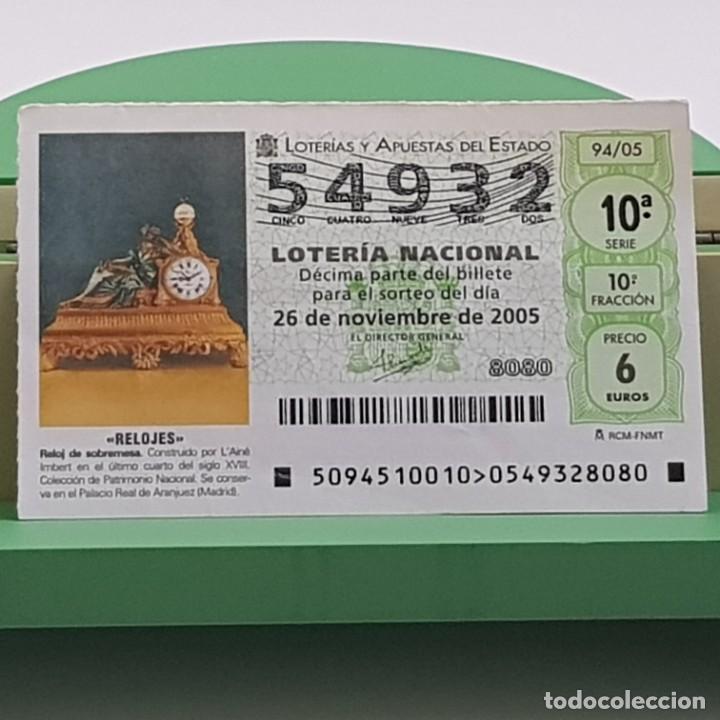 Loterie Nationale: LOTER&Iacute;A NACIONAL, SORTEO 94/05, 26 NOVIEMBRE 2005, RELOJ SOBREMESA, L'AIN&Eacute; IMBERT, N&ordm; 54932