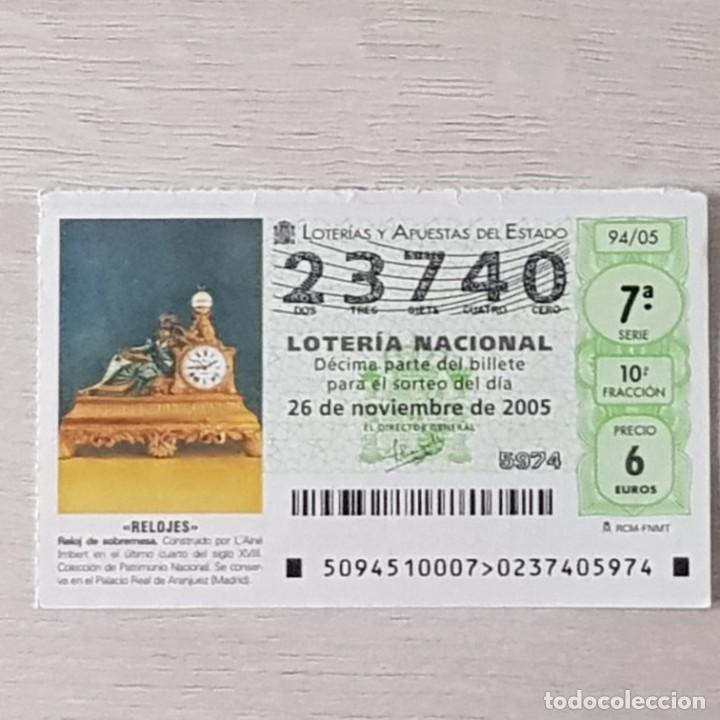 Loterie Nationale: LOTER&Iacute;A NACIONAL, SORTEO 94/05, 26 NOVIEMBRE 2005, RELOJ SOBREMESA, L'AIN&Eacute; IMBERT, N&ordm; 23740