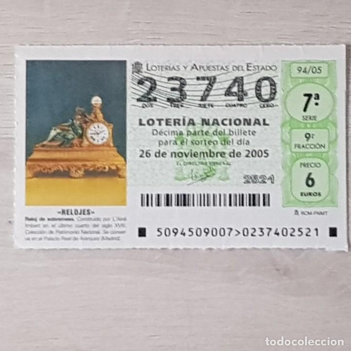 Loterie Nationale: LOTER&Iacute;A NACIONAL, SORTEO 94/05, 26 NOVIEMBRE 2005, RELOJ SOBREMESA, L'AIN&Eacute; IMBERT, N&ordm; 23740