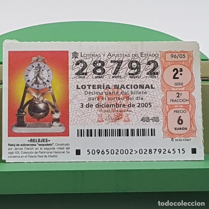 Loterie Nationale: LOTER&Iacute;A NACIONAL, SORTEO 96/05, 3 DICIEMBRE 2005, RELOJ SOBREMESA, ESQUELETO, N&ordm; 28792