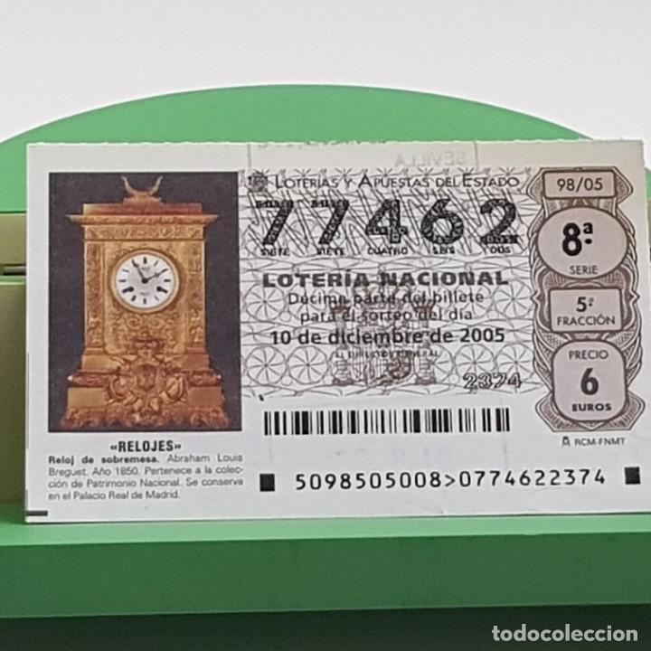 Nationale spanische Lotterie: LOTER&Iacute;A NACIONAL, SORTEO 98/05, 10 DICIEMBRE 2005, RELOJ SOBREMESA, ABRAHAM LOUIS BREGUET, N&ordm; 77462