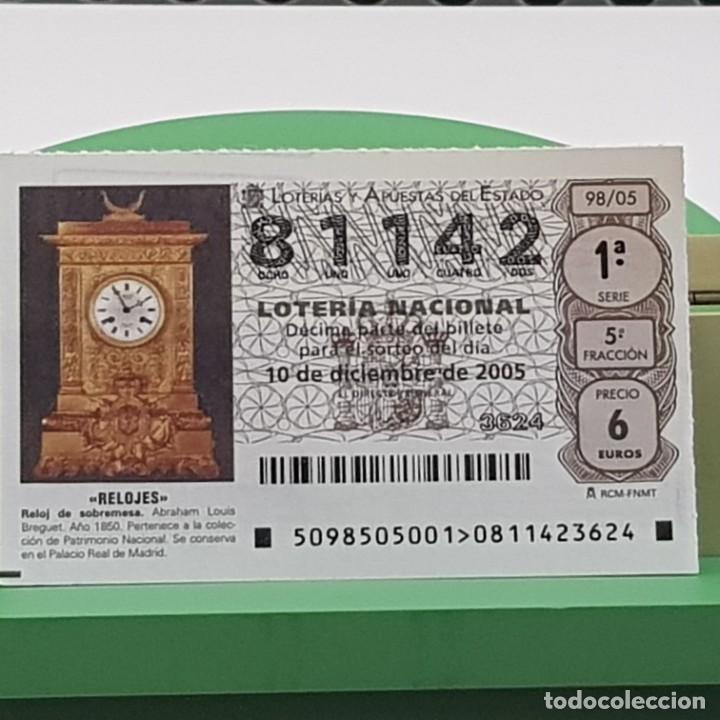 Nationale spanische Lotterie: LOTER&Iacute;A NACIONAL, SORTEO 98/05, 10 DICIEMBRE 2005, RELOJ SOBREMESA, ABRAHAM LOUIS BREGUET, N&ordm; 81142