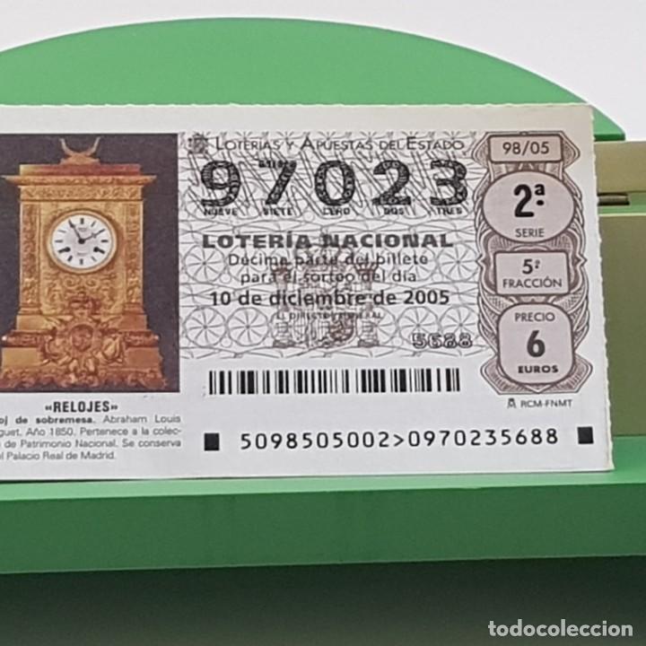 Nationale spanische Lotterie: LOTER&Iacute;A NACIONAL, SORTEO 98/05, 10 DICIEMBRE 2005, RELOJ SOBREMESA, ABRAHAM LOUIS BREGUET, N&ordm; 97023
