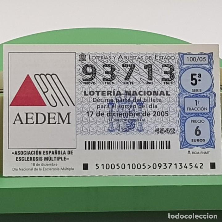 Nationale spanische Lotterie: LOTER&Iacute;A NACIONAL, SORTEO 100/05, 17 DICIEMBRE 2005, ASOC. ESPA&Ntilde;OLA ESCLEROSIS M&Uacute;LTIPLE, N&ordm; 93713