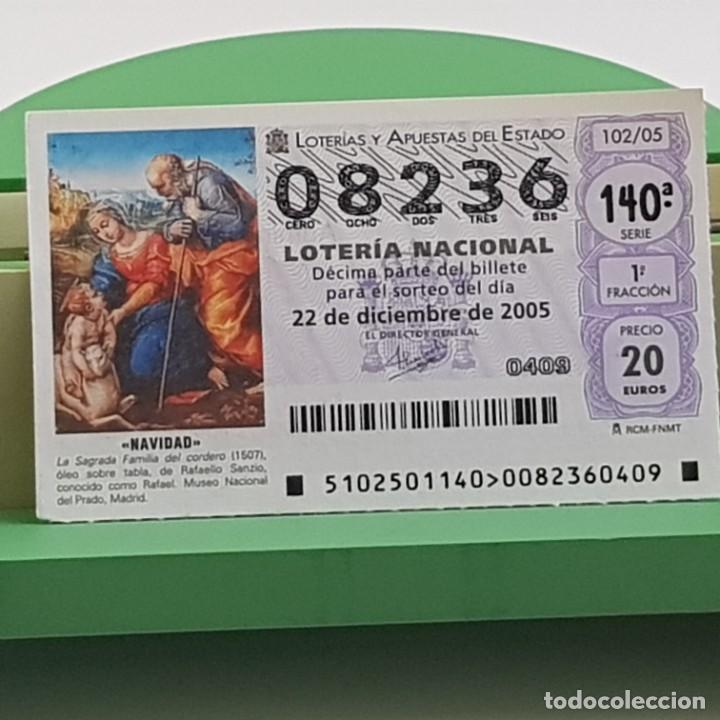 Nationale spanische Lotterie: LOTER&Iacute;A NACIONAL, SORTEO 102/05, 22 DICIEMBRE 2005, NAVIDAD, SAGRADA FAMILIA DEL CORDERO, N&ordm; 08236