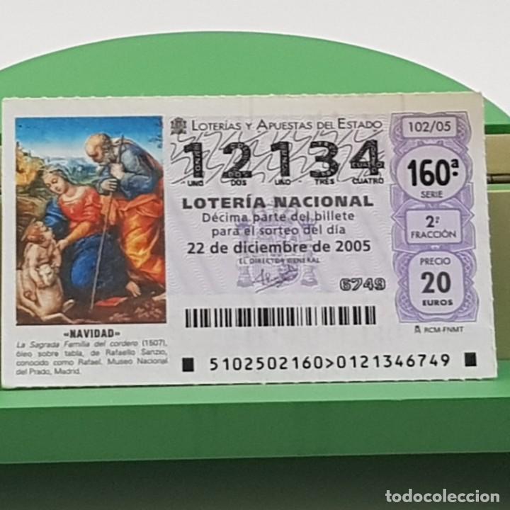 Nationale spanische Lotterie: LOTER&Iacute;A NACIONAL, SORTEO 102/05, 22 DICIEMBRE 2005, NAVIDAD, SAGRADA FAMILIA DEL CORDERO, N&ordm; 12134