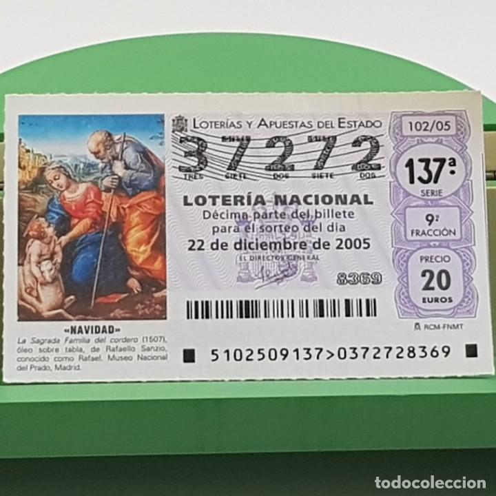 Nationale spanische Lotterie: LOTER&Iacute;A NACIONAL, SORTEO 102/05, 22 DICIEMBRE 2005, NAVIDAD, SAGRADA FAMILIA DEL CORDERO, N&ordm; 37272
