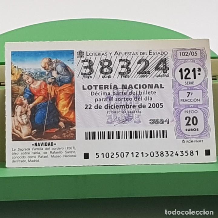 Nationale spanische Lotterie: LOTER&Iacute;A NACIONAL, SORTEO 102/05, 22 DICIEMBRE 2005, NAVIDAD, SAGRADA FAMILIA DEL CORDERO, N&ordm; 38324