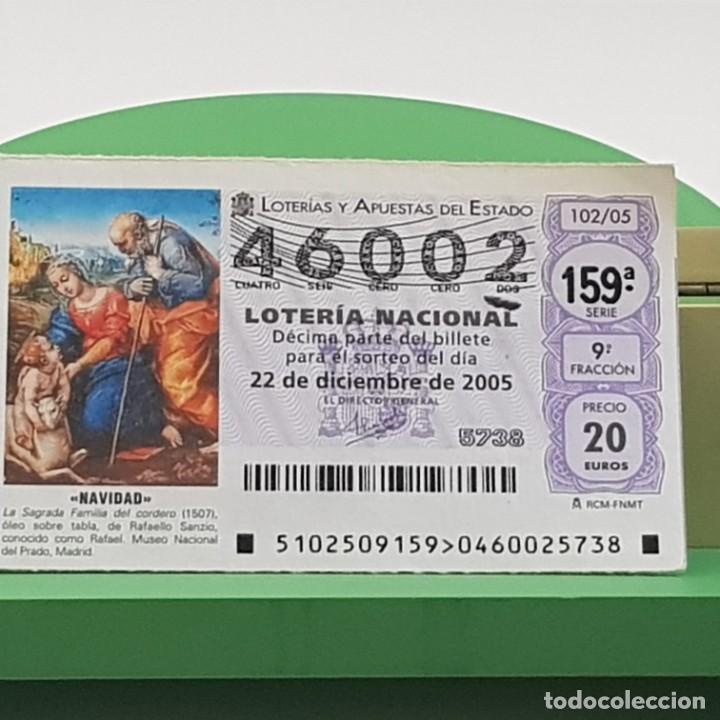 Loterie Nationale: LOTER&Iacute;A NACIONAL, SORTEO 102/05, 22 DICIEMBRE 2005, NAVIDAD, SAGRADA FAMILIA DEL CORDERO, N&ordm; 46002