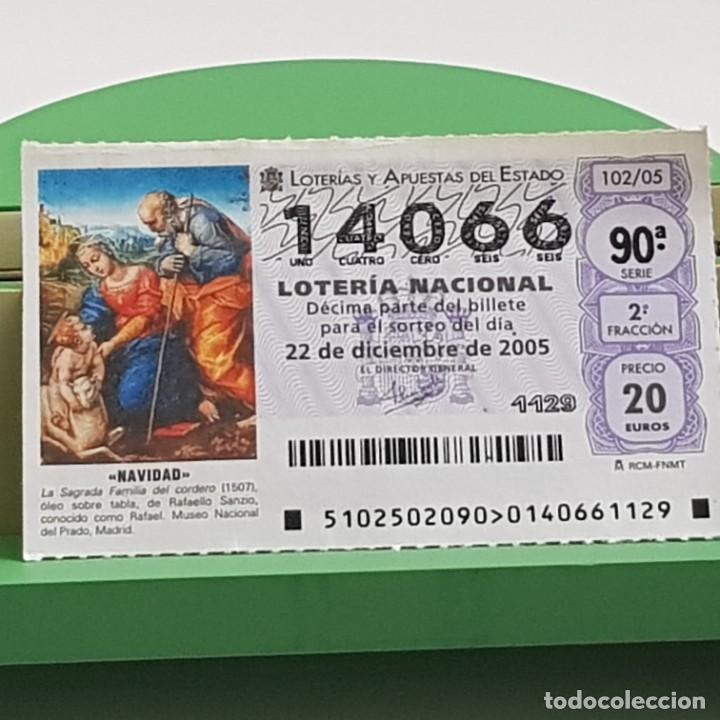 Loterie Nationale: LOTER&Iacute;A NACIONAL, SORTEO 102/05, 22 DICIEMBRE 2005, NAVIDAD, SAGRADA FAMILIA DEL CORDERO, N&ordm; 14066