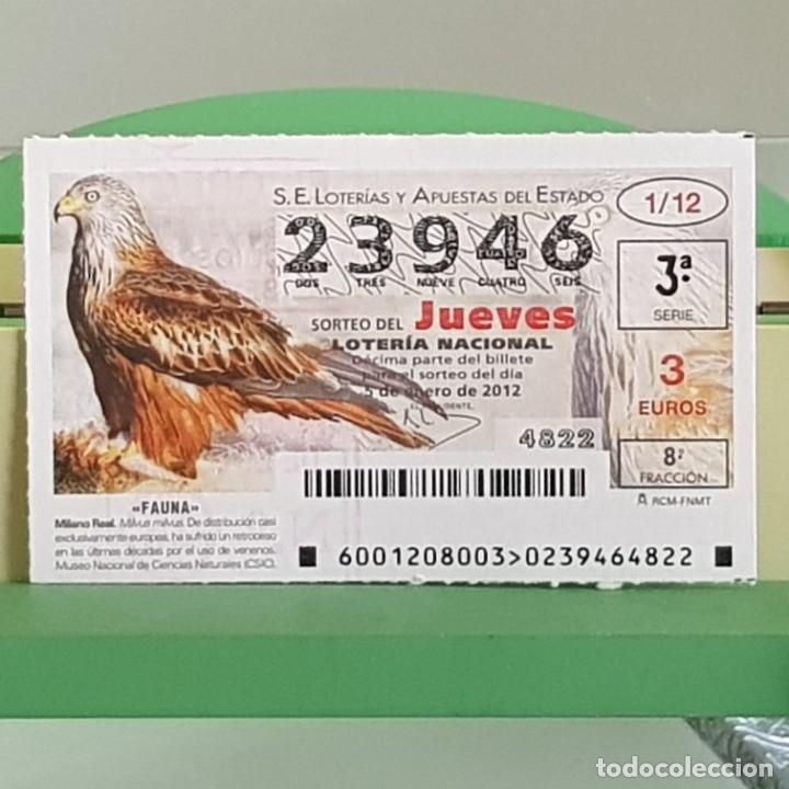 Loterie Nationale: LOTERIA NACIONAL, SORTEO 01/12, 5 ENERO 2012, FAUNA, MILANO REAL, N&ordm; 23946