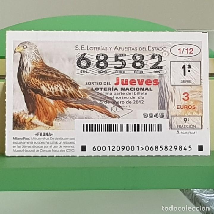 Loterie Nationale: LOTERIA NACIONAL, SORTEO 01/12, 5 ENERO 2012, FAUNA, MILANO REAL, N&ordm; 68582