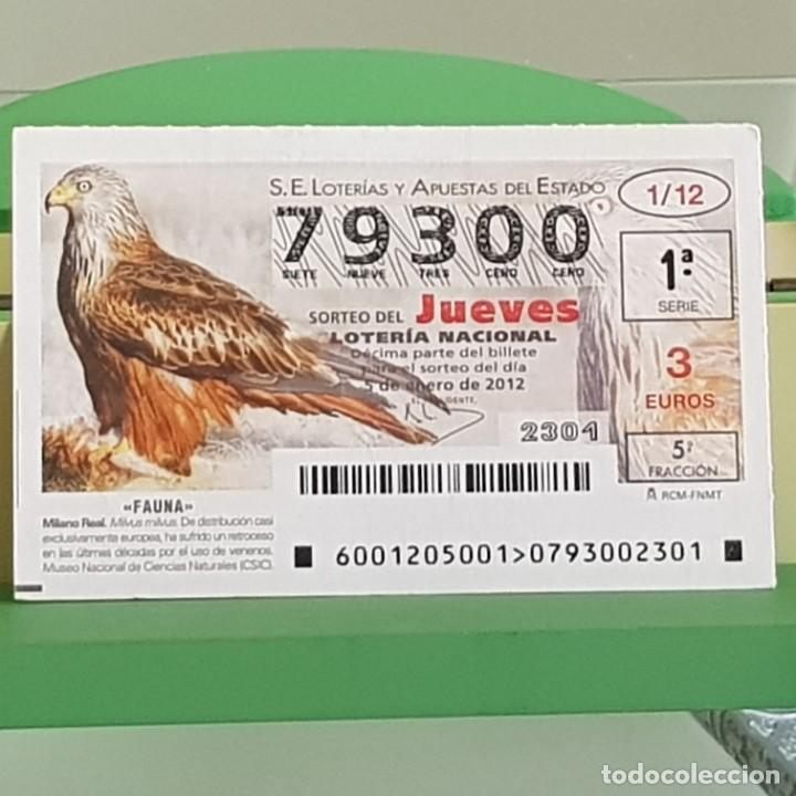 Loterie Nationale: LOTERIA NACIONAL, SORTEO 01/12, 5 ENERO 2012, FAUNA, MILANO REAL, N&ordm; 79300