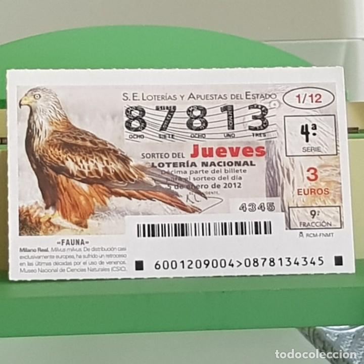 Loterie Nationale: LOTERIA NACIONAL, SORTEO 01/12, 5 ENERO 2012, FAUNA, MILANO REAL, N&ordm; 87813