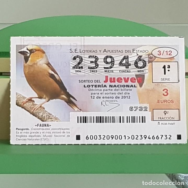 Loterie Nationale: LOTERIA NACIONAL, SORTEO 03/12, 12 ENERO 2012, FAUNA, PICOGORDO, N&ordm; 23946