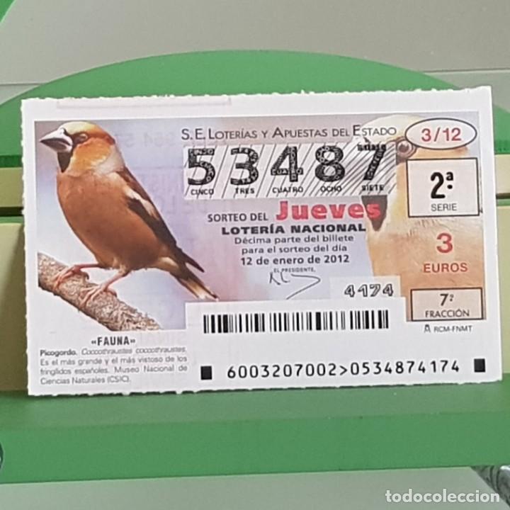Nationale spanische Lotterie: LOTERIA NACIONAL, SORTEO 03/12, 12 ENERO 2012, FAUNA, PICOGORDO, N&ordm; 53487
