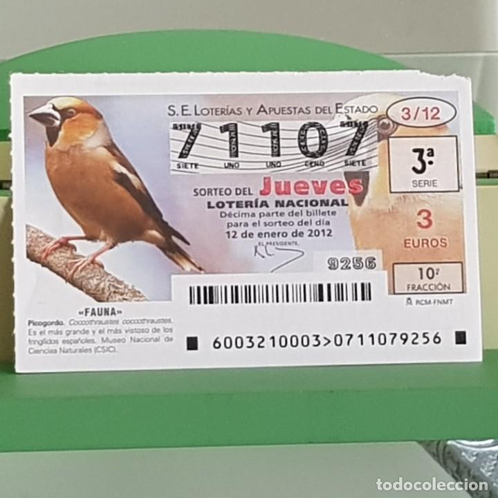 Nationale spanische Lotterie: LOTERIA NACIONAL, SORTEO 03/12, 12 ENERO 2012, FAUNA, PICOGORDO, N&ordm; 71107