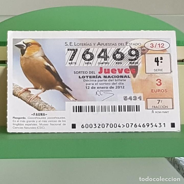 Nationale spanische Lotterie: LOTERIA NACIONAL, SORTEO 03/12, 12 ENERO 2012, FAUNA, PICOGORDO, N&ordm; 76469