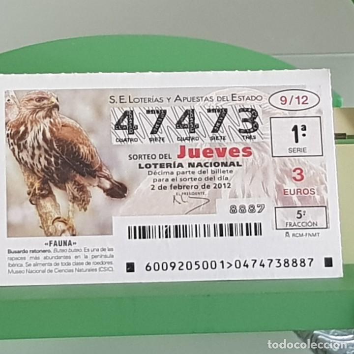 Loterie Nationale: LOTERIA NACIONAL, SORTEO 09/12, 2 FEBRERO 2012, FAUNA, BUSARDO RATONERO, N&ordm; 47473