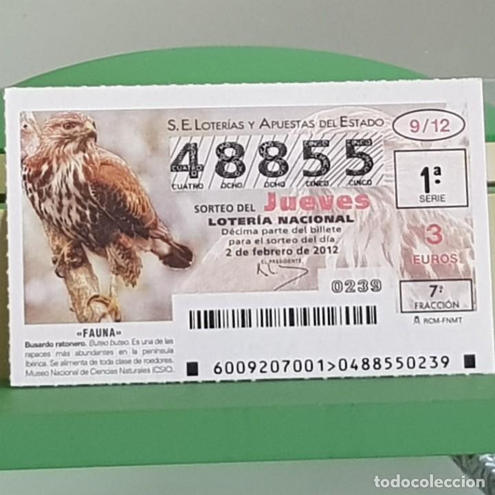Loterie Nationale: LOTERIA NACIONAL, SORTEO 09/12, 2 FEBRERO 2012, FAUNA, BUSARDO RATONERO, N&ordm; 48855