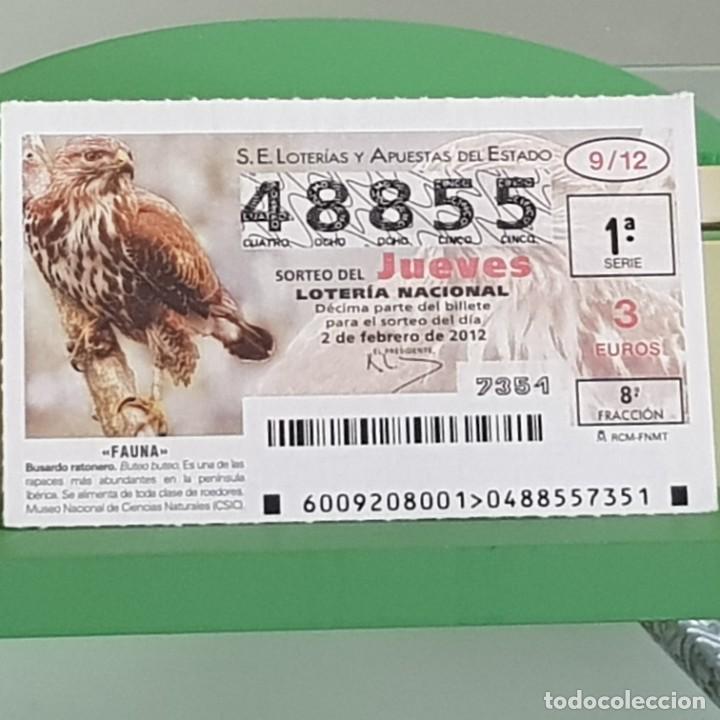 Loterie Nationale: LOTERIA NACIONAL, SORTEO 09/12, 2 FEBRERO 2012, FAUNA, BUSARDO RATONERO, N&ordm; 48855