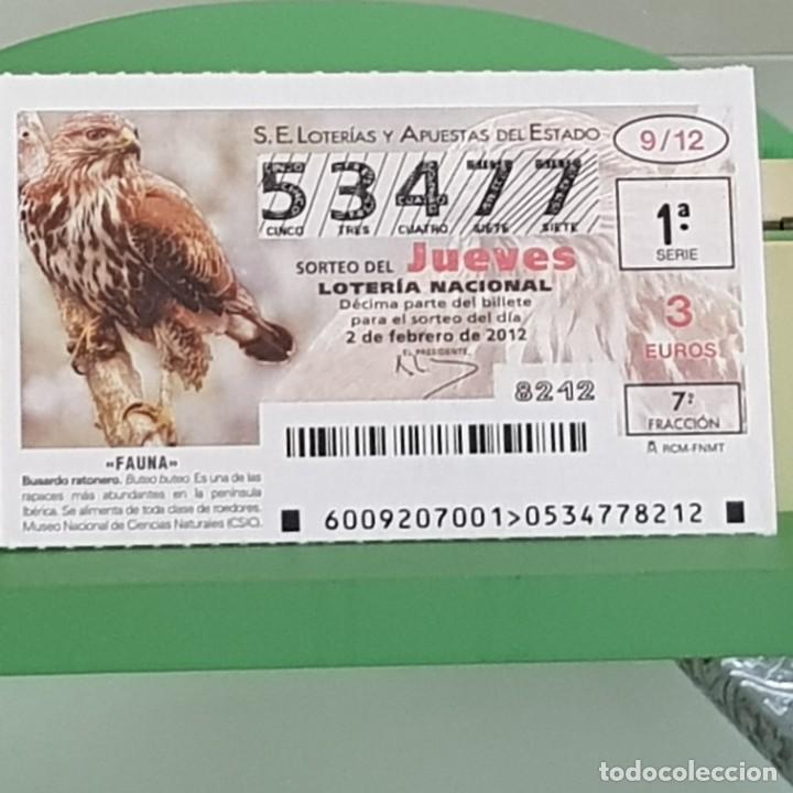 Loterie Nationale: LOTERIA NACIONAL, SORTEO 09/12, 2 FEBRERO 2012, FAUNA, BUSARDO RATONERO, N&ordm; 53477