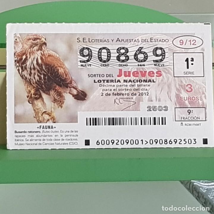 Loterie Nationale: LOTERIA NACIONAL, SORTEO 09/12, 2 FEBRERO 2012, FAUNA, BUSARDO RATONERO, N&ordm; 90869