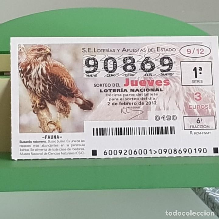 Loterie Nationale: LOTERIA NACIONAL, SORTEO 09/12, 2 FEBRERO 2012, FAUNA, BUSARDO RATONERO, N&ordm; 90869