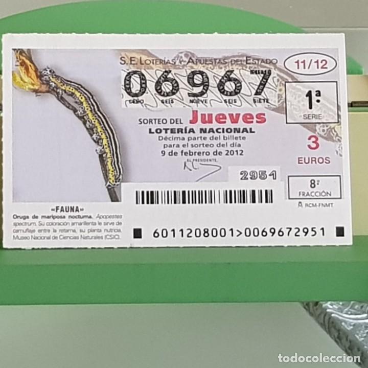 Loterie Nationale: LOTERIA NACIONAL, SORTEO 11/12, 9 FEBRERO 2012, FAUNA, ORUGA DE MARIPOSA NOCTURNA, N&ordm; 06967
