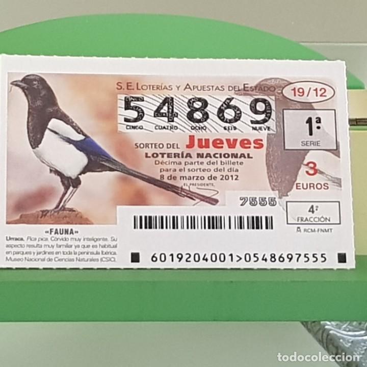 Loterie Nationale: LOTERIA NACIONAL, SORTEO 19/12, 8 MARZO 2012, FAUNA, URRACA, N&ordm; 54869