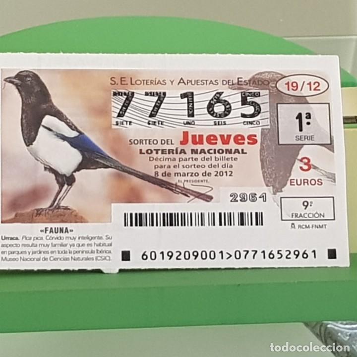 Loterie Nationale: LOTERIA NACIONAL, SORTEO 19/12, 8 MARZO 2012, FAUNA, URRACA, N&ordm; 77165