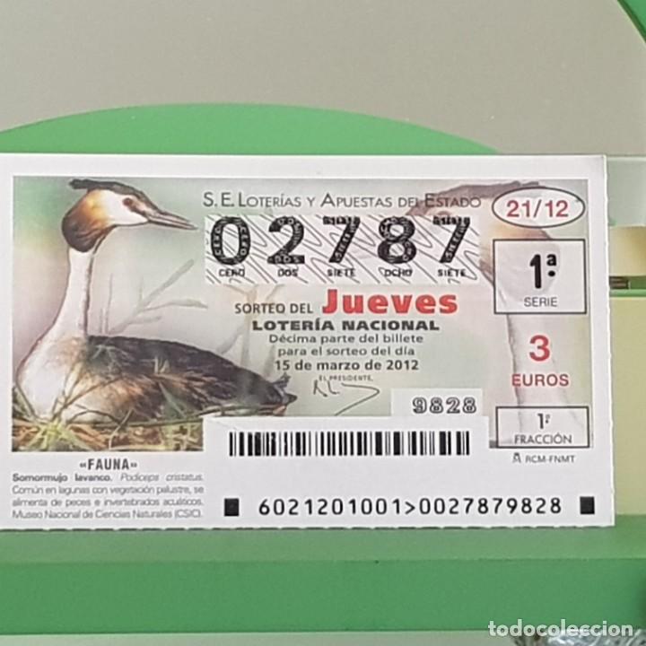 Loterie Nationale: LOTERIA NACIONAL, SORTEO 21/12, 15 MARZO 2012, FAUNA, SOMORMUJO LAVANCO, N&ordm; 02787