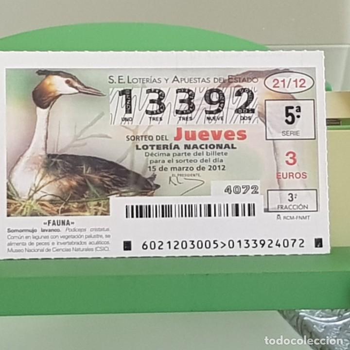 Loterie Nationale: LOTERIA NACIONAL, SORTEO 21/12, 15 MARZO 2012, FAUNA, SOMORMUJO LAVANCO, N&ordm; 13392