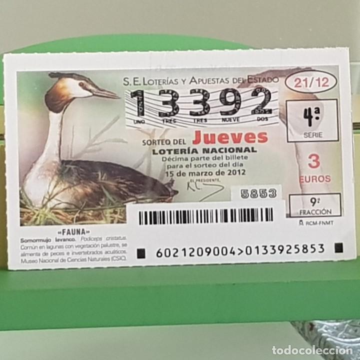 Loterie Nationale: LOTERIA NACIONAL, SORTEO 21/12, 15 MARZO 2012, FAUNA, SOMORMUJO LAVANCO, N&ordm; 13392