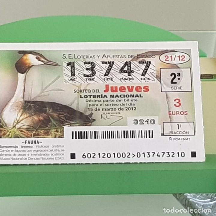 Loterie Nationale: LOTERIA NACIONAL, SORTEO 21/12, 15 MARZO 2012, FAUNA, SOMORMUJO LAVANCO, N&ordm; 13747