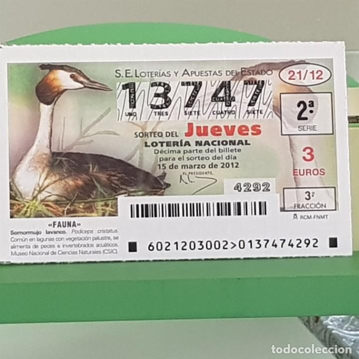 Loterie Nationale: LOTERIA NACIONAL, SORTEO 21/12, 15 MARZO 2012, FAUNA, SOMORMUJO LAVANCO, N&ordm; 13747