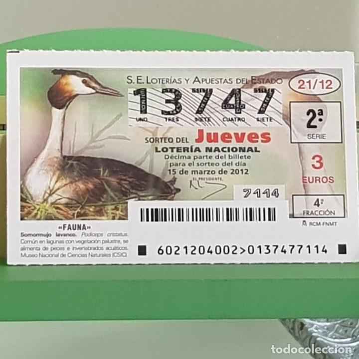 Loterie Nationale: LOTERIA NACIONAL, SORTEO 21/12, 15 MARZO 2012, FAUNA, SOMORMUJO LAVANCO, N&ordm; 13747
