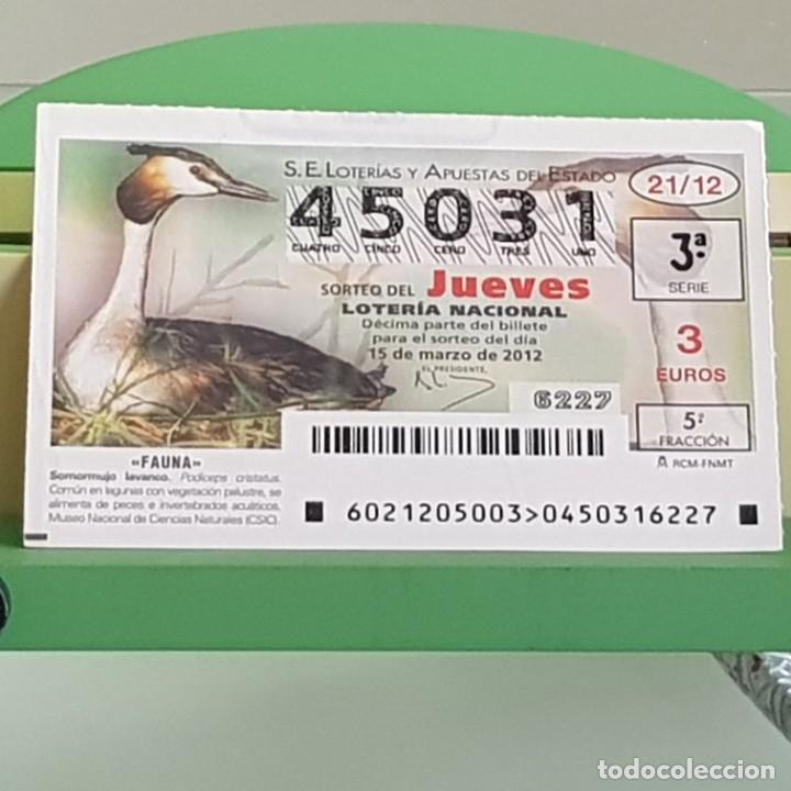Loterie Nationale: LOTERIA NACIONAL, SORTEO 21/12, 15 MARZO 2012, FAUNA, SOMORMUJO LAVANCO, N&ordm; 45031
