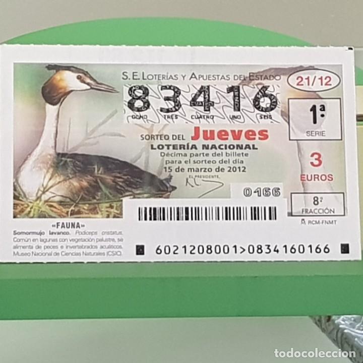 Loterie Nationale: LOTERIA NACIONAL, SORTEO 21/12, 15 MARZO 2012, FAUNA, SOMORMUJO LAVANCO, N&ordm; 83416