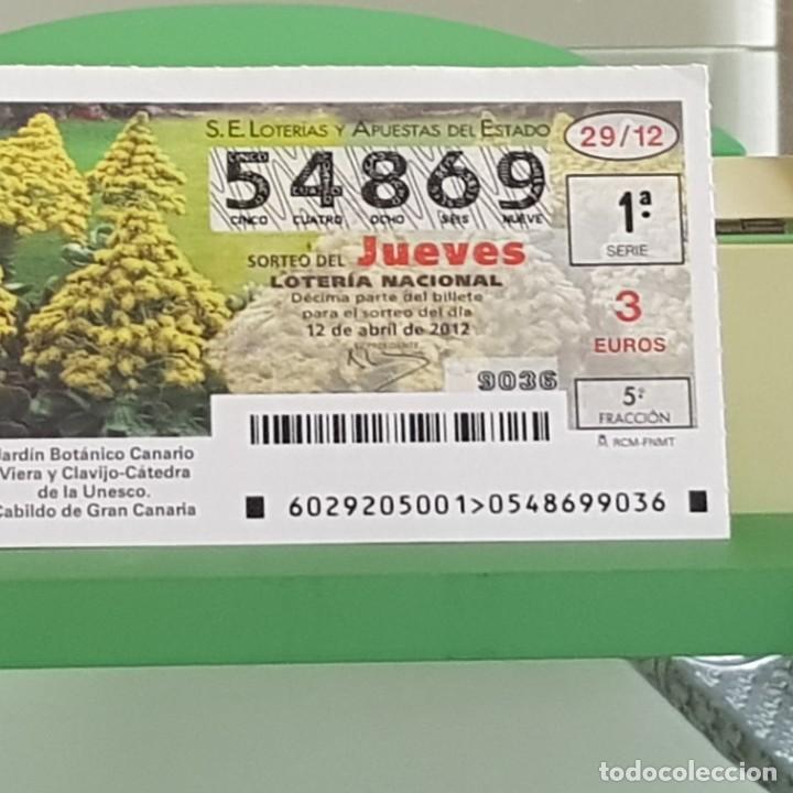Loterie Nationale: LOTERIA NACIONAL, SORTEO 29/12, 12 ABRIL 2012, JARD&Iacute;N BOT&Aacute;NICO CANARIO, VIERA Y CLAVIJO, N&ordm; 54869