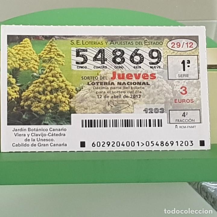 Loterie Nationale: LOTERIA NACIONAL, SORTEO 29/12, 12 ABRIL 2012, JARD&Iacute;N BOT&Aacute;NICO CANARIO, VIERA Y CLAVIJO, N&ordm; 54869