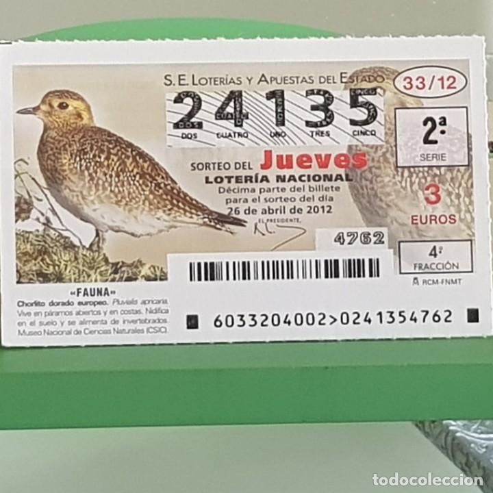 Nationale spanische Lotterie: LOTERIA NACIONAL, SORTEO 33/12, 26 ABRIL 2012, CHORLITO DORADO EUROPEO, N&ordm; 24135