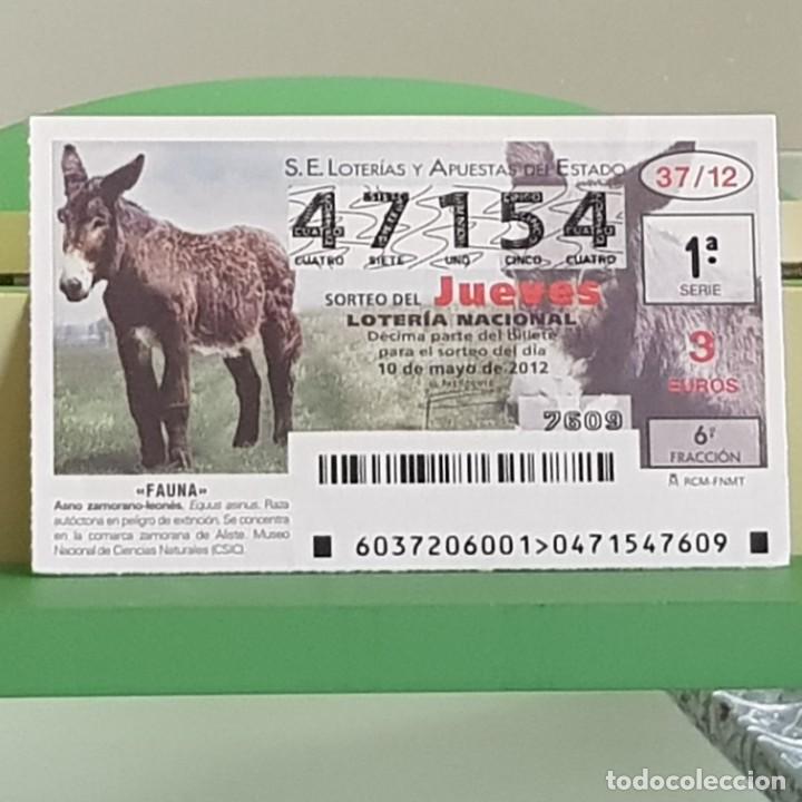 Loterie Nationale: LOTERIA NACIONAL, SORTEO 37/12, 10 MAYO 2012, FAUNA, ASNO ZAMORANO-LEON&Eacute;S, N&ordm; 47154
