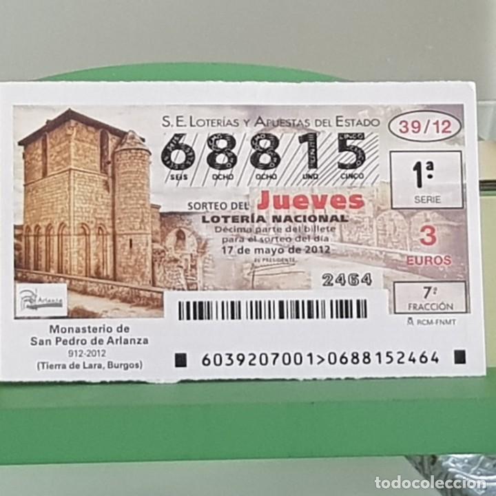 Loter&iacute;a Nacional: LOTERIA NACIONAL, SORTEO 39/12, 17 MAYO 2012, MONASTERIO S. PEDRO DE ARLANZA, BURGOS, N&ordm; 68815