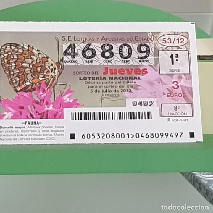 Nationale spanische Lotterie: LOTERIA NACIONAL, SORTEO 53/12, 5 JULIO 2012, MARIPOSA DONCELLA MAYOR, N&ordm; 46809